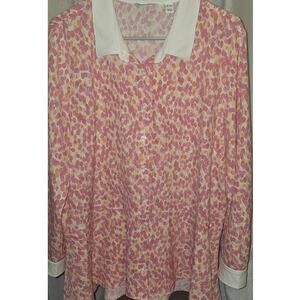Isaac Mizrahi Live Pink And Orange Blouse Size 16